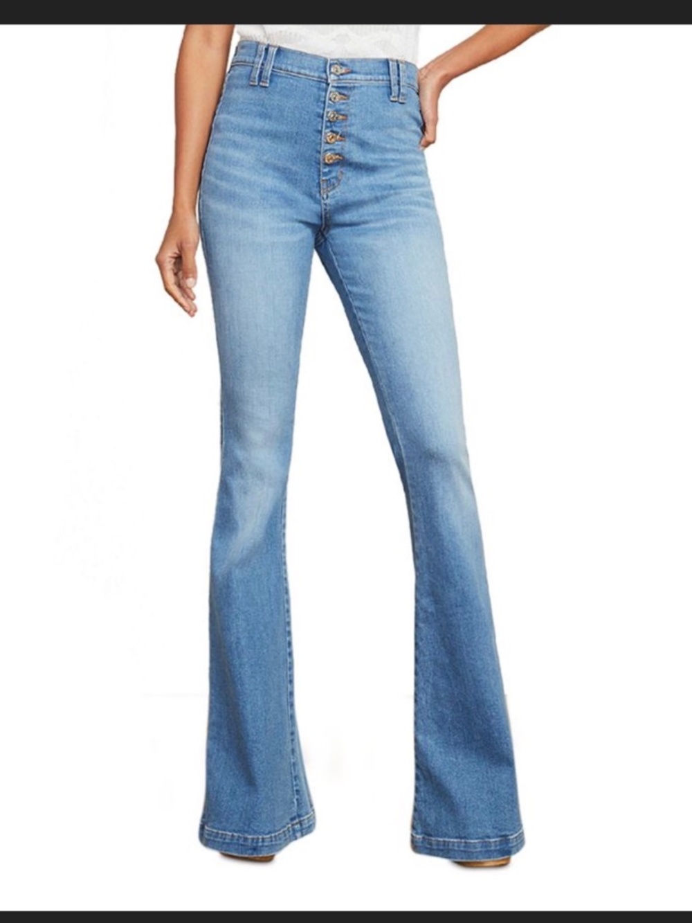 Veronica Beard Sheridan bell bottom jeans in lakeshore wash (size 26)